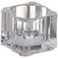 Suport din sticlă pentru lumânări pastilă SLT 40x55 mm