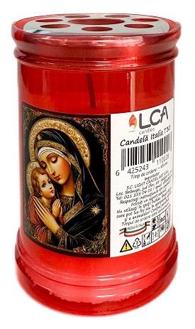 Candelă Italia T30-IC-x Alb / Roșu