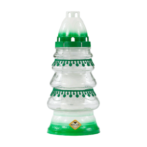Candelă din sticlă brad cu brâu dantelat CH-BRD-852-RV