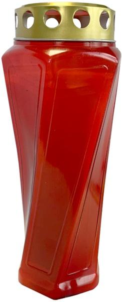 LCA - SV-FIVE-x - Candelă din plastic ~ 110 h - Alb / Roșu
