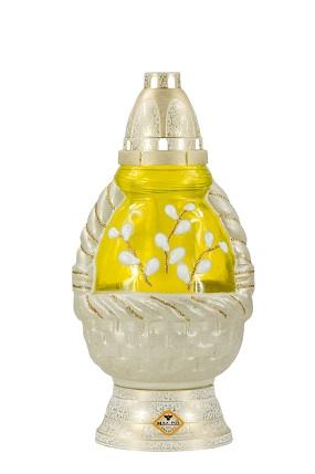 LCA - PM-195-COS - Candelă din sticlă ~ 50 h - Galben / Verde