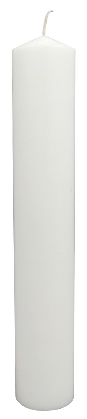 Lumânare stâlp Alb Simplu 350x60