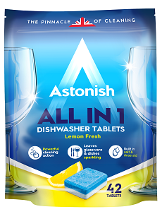 Astonish - Tablete pentru mașină de spălat vase - All in 1 - set 42 buc