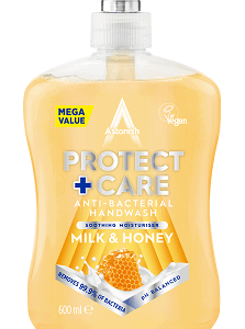 Astonish - Săpun lichid - Antibacterian Protect & Care Milk & Honey