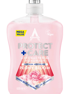 Astonish - Săpun lichid - Antibacterian Protect & Care Peony Bloom