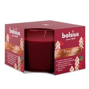 Lumânare parfumată în pahar Bolsius Winter Spices - TRU-LPM-63/90-CHR-99-TG