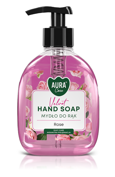 Aura Care - Săpun lichid cu pompiță 300ml - Trandafir