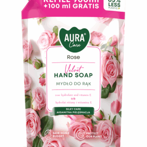 Aura Care - Săpun lichid rezervă 900ml + 100ml gratis - Trandafir