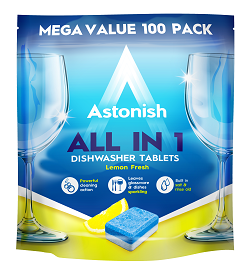 Astonish - Tablete pentru mașină de spălat vase - All in 1 - set 100 buc