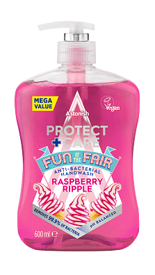Astonish - Săpun lichid - Antibacterian Protect & Care Raspberry Ripple