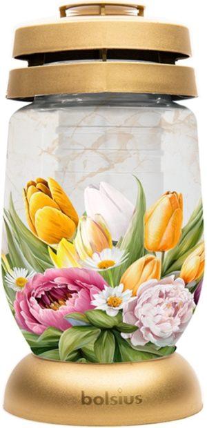 BOLSIUS - BO-3L-FLO - Candelă din sticlă cu motiv floral