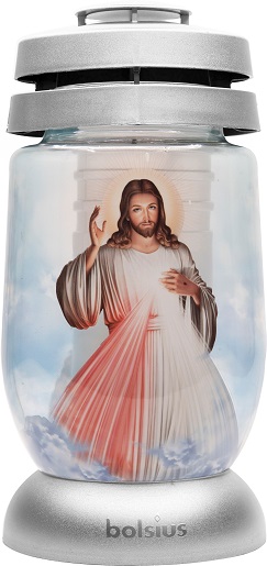 Candelă sticlă Bolsius 3L-HR-BLUE