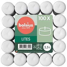 Lumânări pastilă Bolsius ~ 3,5h-100 buc., BT3.5-100