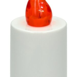 Candelă electronică albă cu flacară roșie - CE-S1-60-R