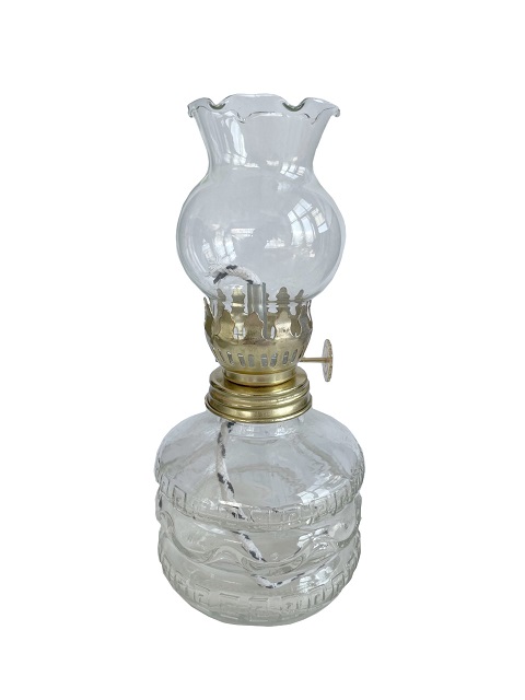 Lampă mică în formă dreaptă, pentru ulei parafinic nearomat - 16cm - LMP-DRT