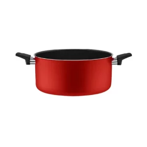 Oală rotundă cu două mânere și capac, 24 cm, 4 litri - Live Red - Italia - PD-RED-OAL24+C (C2425)