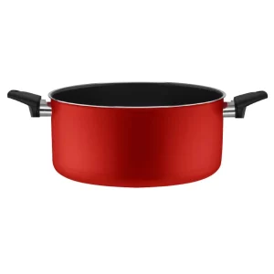 Oală rotundă cu două mânere și capac, 28 cm, 7 litri - Live Red - Italia - PD-RED-OAL28+C (C2825)
