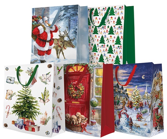 Pungi cadou Motive Crăciun - Standard BIG Mix 30x41x12cm - PC-SB-MIX-CH