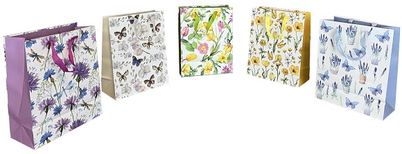 Pungi cadou - Standard LARGE Mix 2 Floral 26,5x33,5x13cm - PC-SL-MIX2-FLO