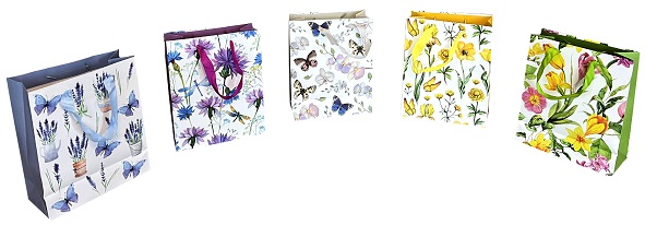 Pungi cadou - Standard MEDIUM Mix 1 Floral 20x25x10cm - PC-SM-MIX1-FLO