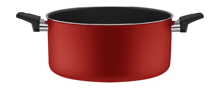 Oală rotundă cu două mânere, 24 cm, 4 litri - Live Red - Italia - PD-RED-OAL24 (C2425)