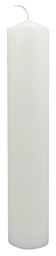 Lumânare stâlp Alb Simplu 350x70