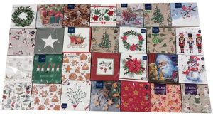 Șervețele în 3 straturi, 20 buc/set - Motive Crăciun - SRV 33x33 CH-MIX