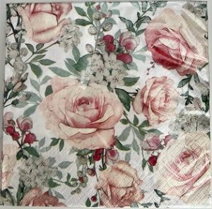 Șervețele în 3 straturi, 20 buc/set - Modele Florale Mixate - SRV 33x33 FLO-MIX