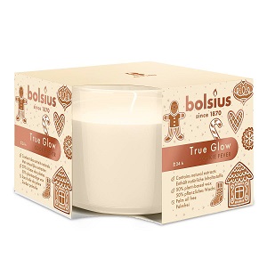 Lumânare parfumată în pahar Bolsius Cookie Fever - TRU-LPM-63/90-CHR-30-TG