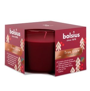 Lumânare parfumată în pahar Bolsius Winter Spices - TRU-LPM-63/90-CHR-99-TG