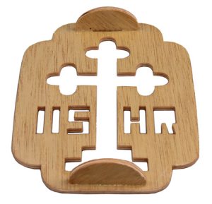 Tipar din lemn traforat Nr. 1 - Cruce și IIS HR