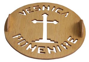 Tipar din lemn traforat Nr. 43 - Cruce și Veșnica Pomenire