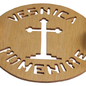 Tipar din lemn traforat Nr. 43 - Cruce și Veșnica Pomenire