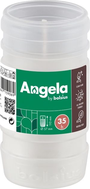 Candelă rezervă Bolsius RP35H / NR 2 DNI - ALB