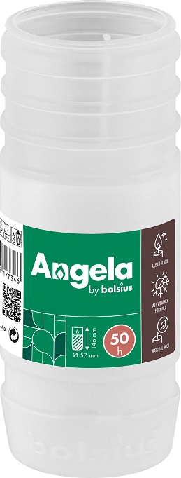Candelă rezervă Bolsius RP50H / NR 3 DNI - ALB