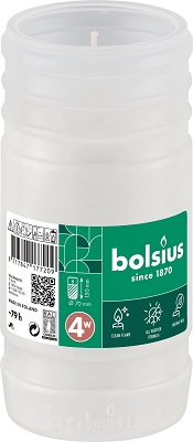 Candelă rezervă Bolsius RP4W / NR 4P - DNI - ALB