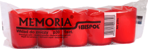 BISPOL - P30-A5-x - Candele rezervă - Alb / Roșu