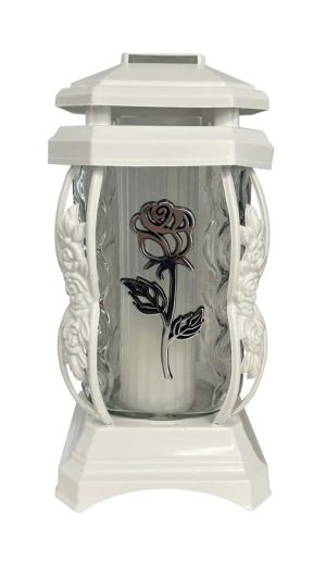 Candelă din sticlă albă - 466D-A