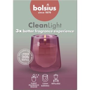 Kit Clean Light Bolsius Suport + parafină parfumată - Lemn de cedru & Vetiver - BO-CL-KIT-16