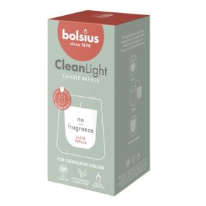 Rezervă din parafină pentru Kit Clean Light Bolsius pck 2 - fără aromă - BO-CL-REF2-00