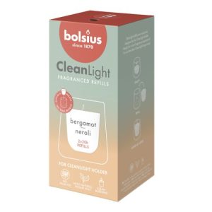Rezervă din parafină pentru Kit Clean Light Bolsius pck 2 - Bergamota & Neroli - BO-CL-REF2-12