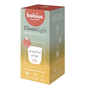 Rezervă din parafină pentru Kit Clean Light Bolsius pck 2 - Gref & Ghimbir - BO-CL-REF2-86