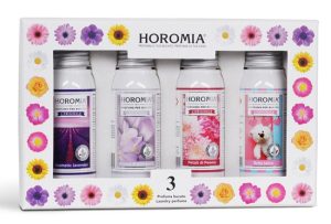 Horomia - Parfum de rufe - Set 50ml x 4 buc - Aromatic Lavander, Brezza di Primavera, Petali di Peonia și Baby Talco