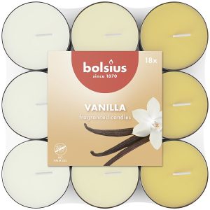 Lumânări pastilă 3,5h - 18 buc Bolsius - Vanilie - PBA18N-75-VAN