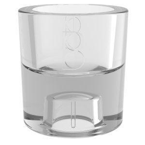 Suport din sticlă Bolsius - 2 în 1- pentru lumânări pastilă și conice 65x60mm