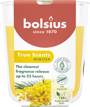 Lumânare parfumată Bolsius în pahar 80/73 - Mimosa - TRU-LP-80-73-56