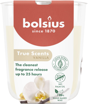 Lumânare parfumată Bolsius în pahar 80/73 - Vanilie - TRU-LP-80-73-75
