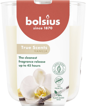 Lumânare parfumată Bolsius în pahar 97/85 - Vanilie - TRU-LP-97-85-75