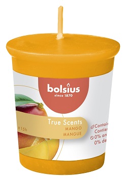 Lumânare parfumată con 53/45 Bolsius - Mango - TRU-LPCO-10-MAN