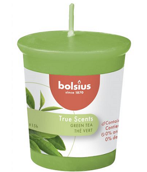 Lumânare parfumată con 53/45 Bolsius - Green Tea - TRU-LPCO-43-GTA